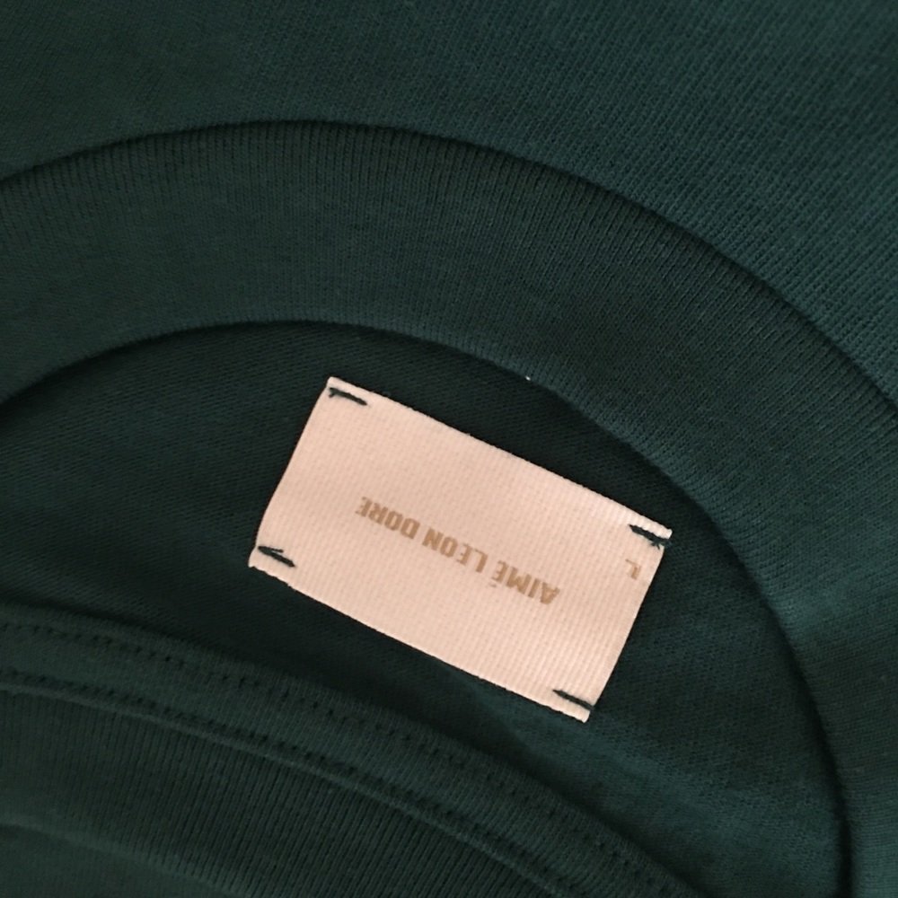 ALD Unisphere Tee, Botanical green with white.